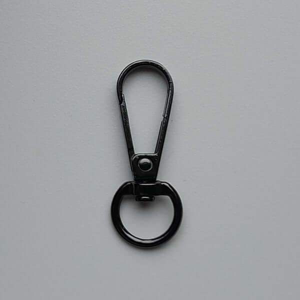Musketonhaak Metal Black 45x20mm - Hobbygaren