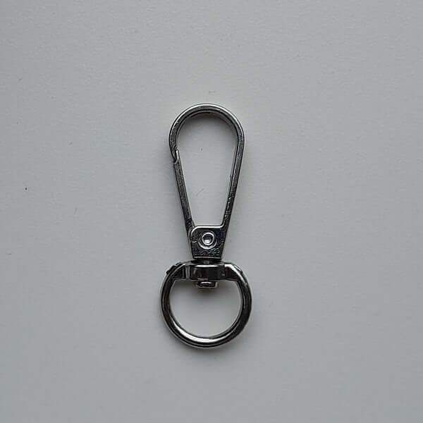 Musketonhaak Zilver 45x20mm - Hobbygaren