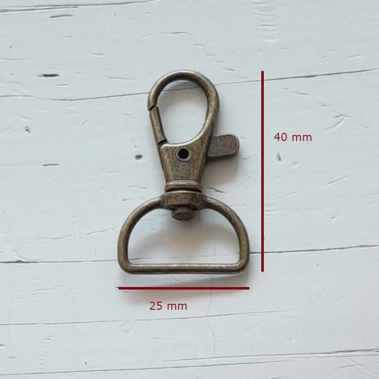 Musketonhaak Brons 40x25mm - Hobbygaren