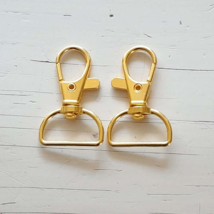 Musketonhaak Goud 40x25mm
