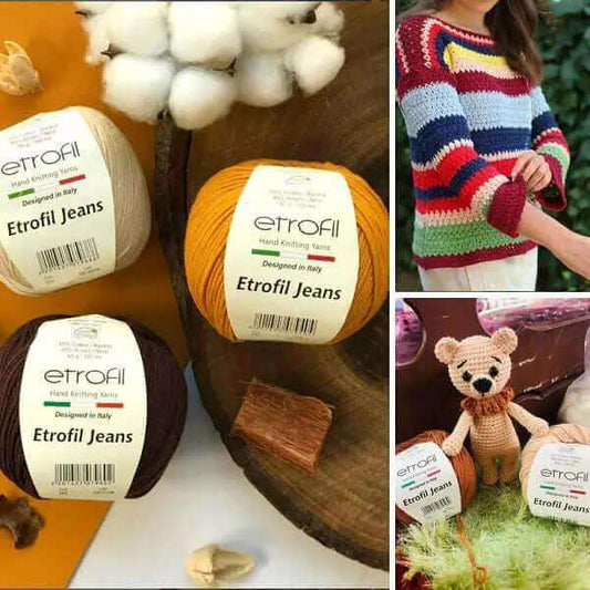 Etrofil Jeans haak garen-Donker Roze 11 - Hobbygaren