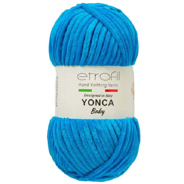 Etrofil Chenille Garen, Velvet garen 3mm turquoise van hobbygaren.nl