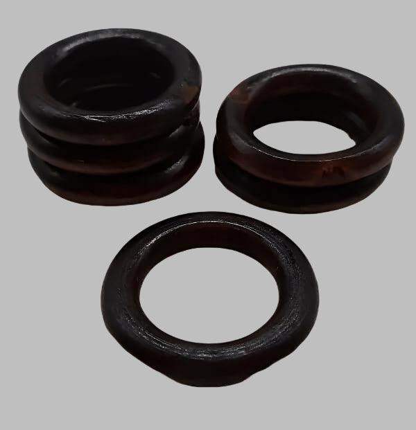 Houten Ringen voor DIY en Decor -Donker Bruin - 3,5cm - Hobbygaren