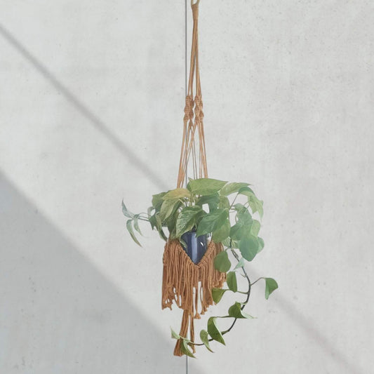 Macrame Pakket Plantenhanger "Fringe" Oker - Hobbygaren