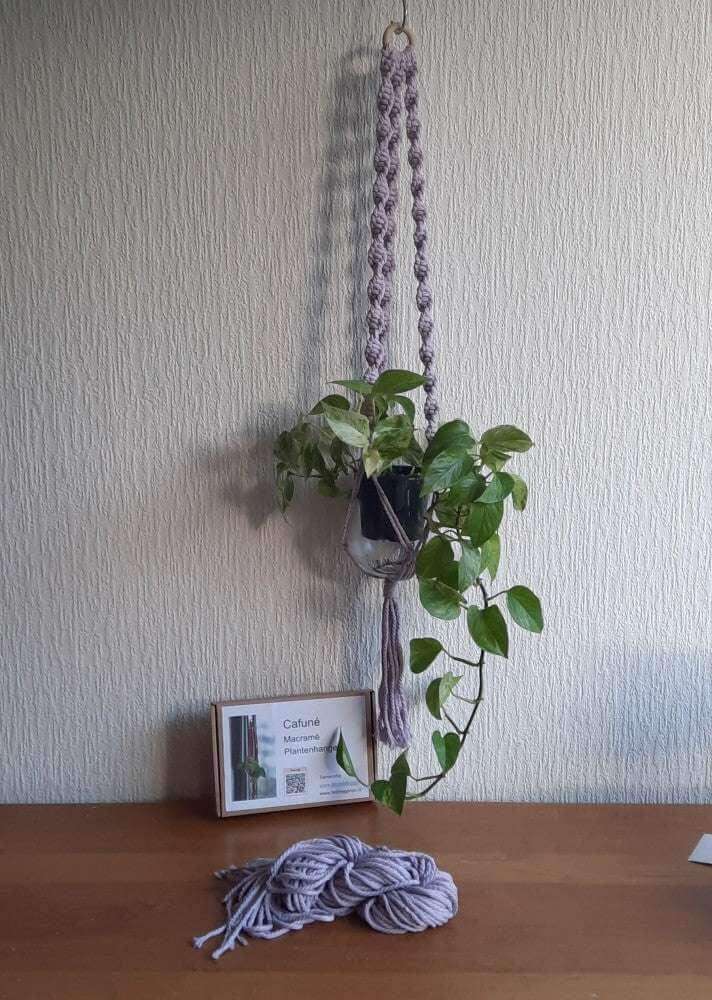 Macrame Pakket Plantenhanger Retro Lila - Hobbygaren