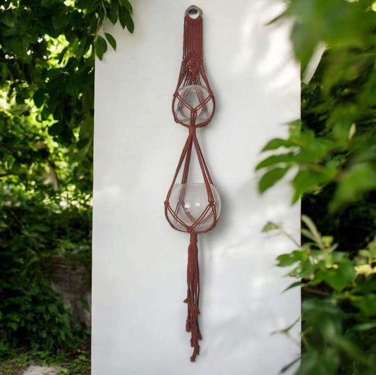 Macrame Pakket Plantenhanger - 2 potten - Terracotta - Hobbygaren