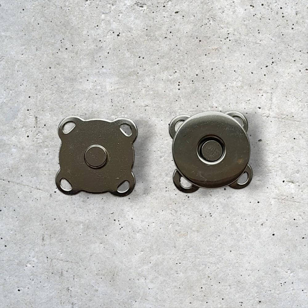 magneetsluiting voor tas, 18mm verzilverd