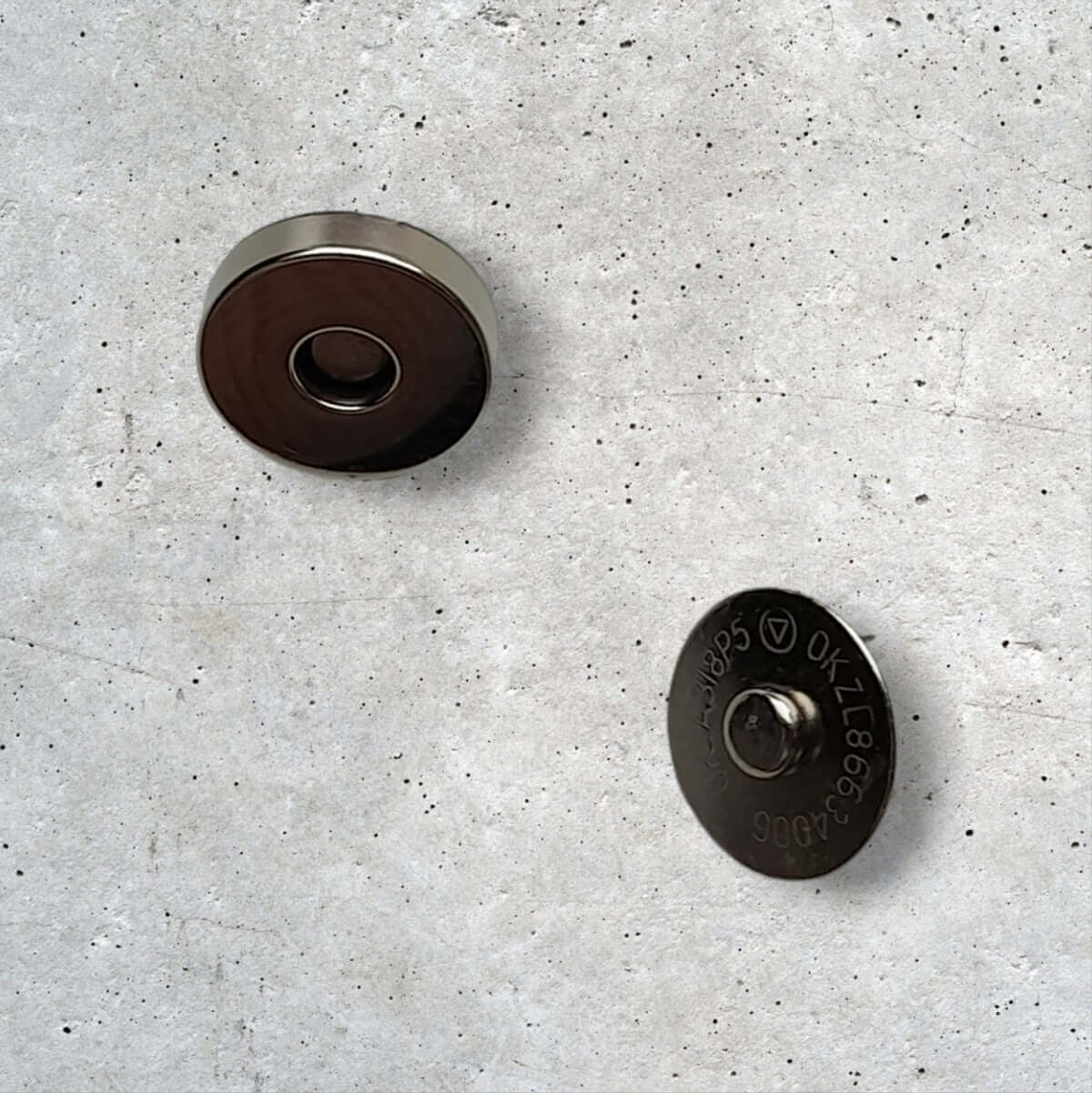 Magneetsluiting voor Tassen Rond 18mm Zilver