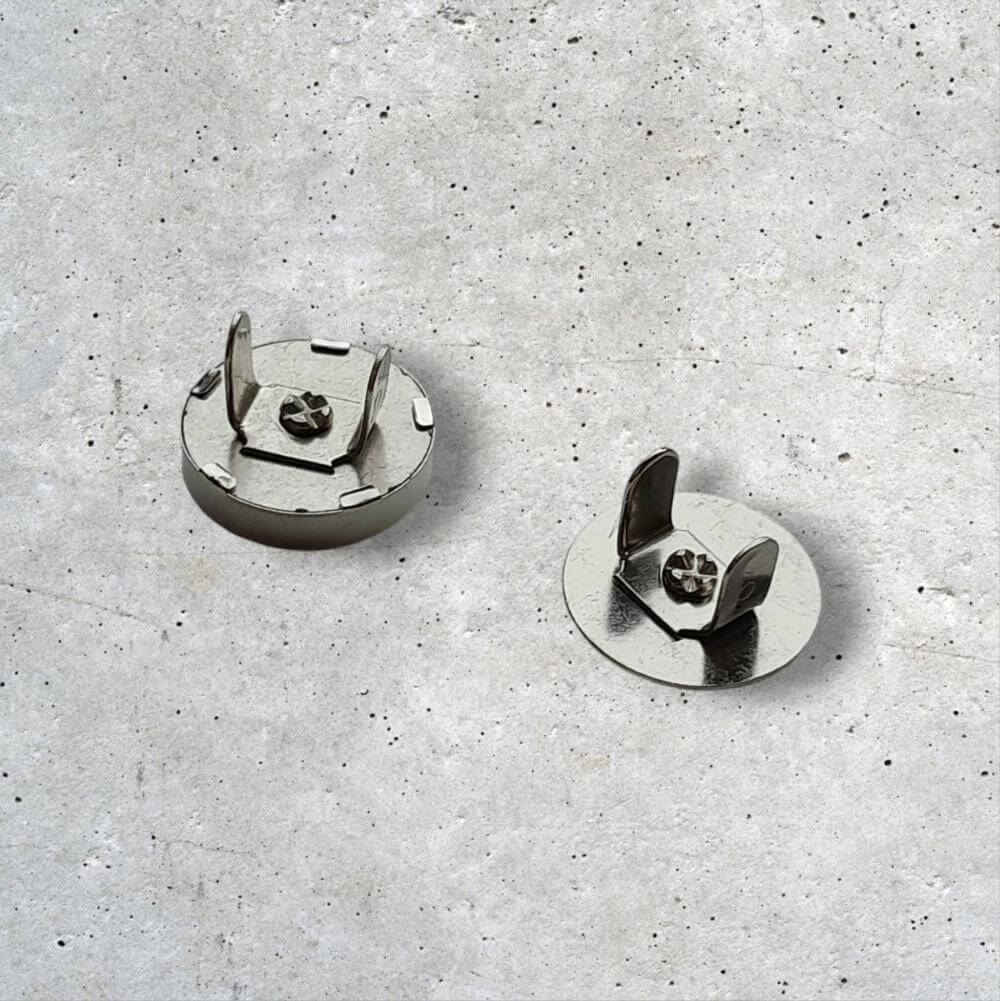 Magneetsluiting voor Tassen Rond 18mm Zilver