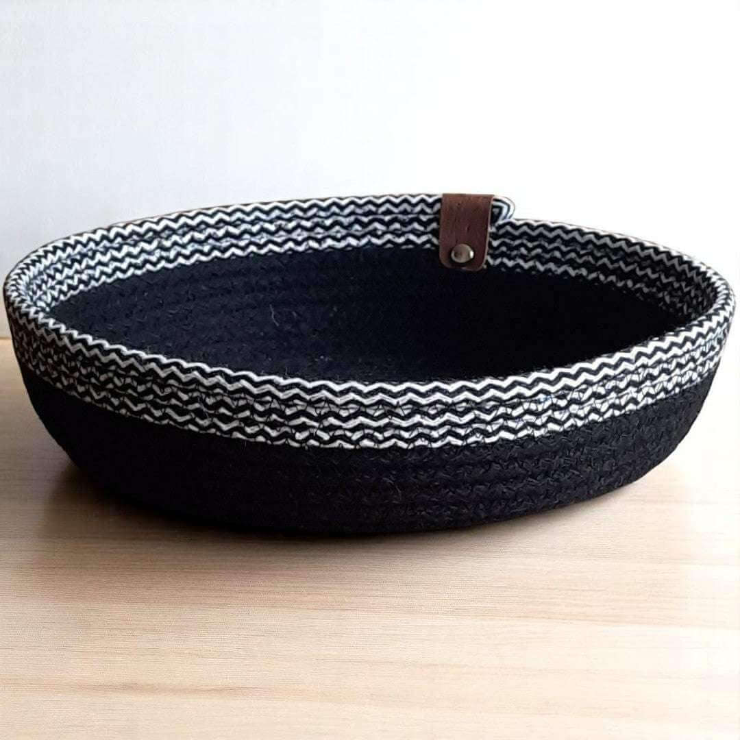 Mandjes – Zwart - Zwart/Wit Set van 2 - Hobbygaren