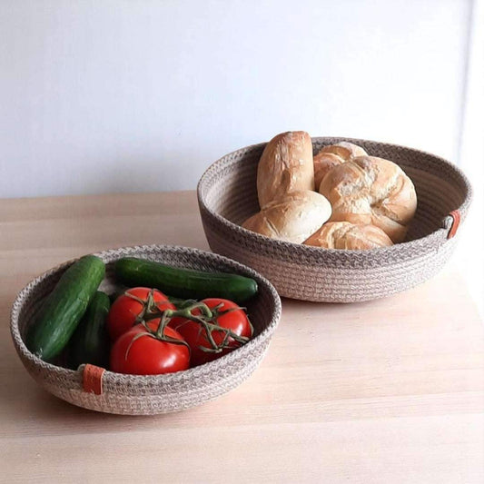 Mandjes – Beige - Gemeleerd Beige Set van 2 - Hobbygaren