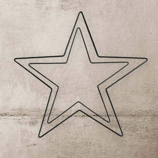 Metalen Hobby Ster Zwart 40cm - Hobbygaren