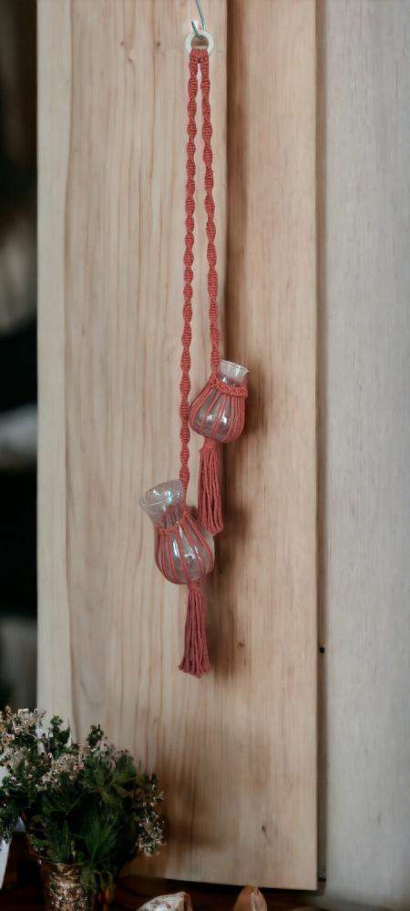Macrame Plantenhanger pakket voor 2 vaasjes - Hobbygaren