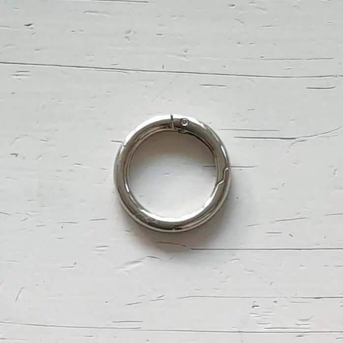 Ronde Karabijnhaak-35 mm-Zilver - Hobbygaren