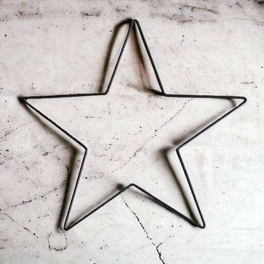 Metalen Hobby Ster Zwart 40cm - Hobbygaren