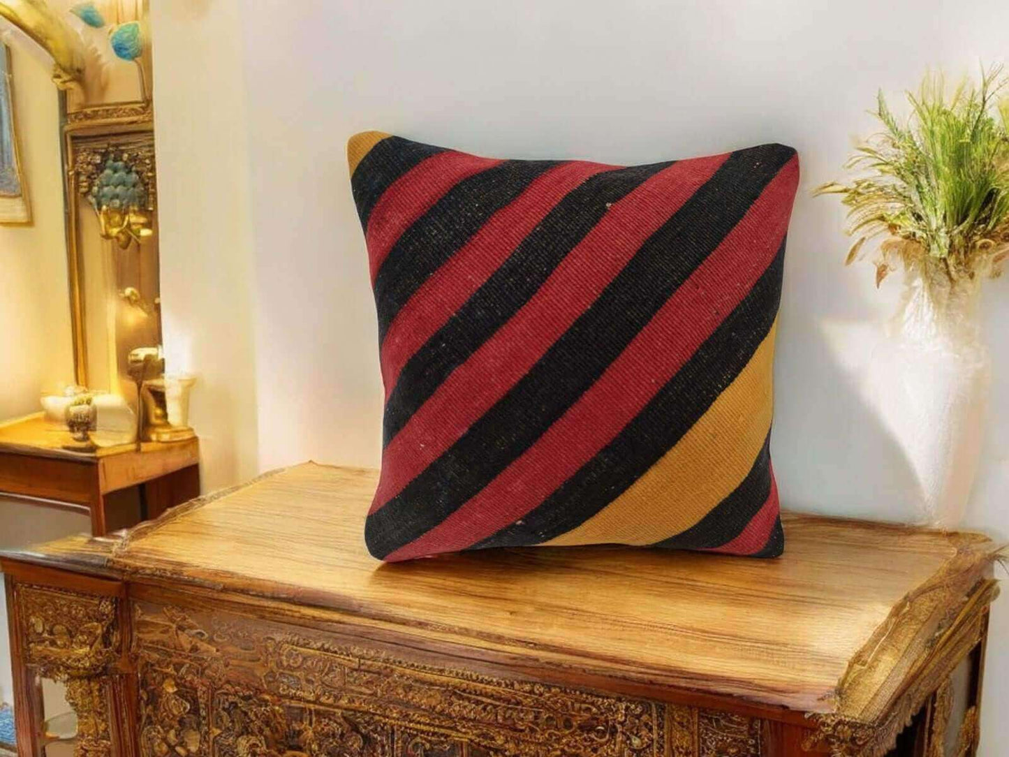 Vintage Kelim Kussenhoes -40x40 cm -17 - Hobbygaren