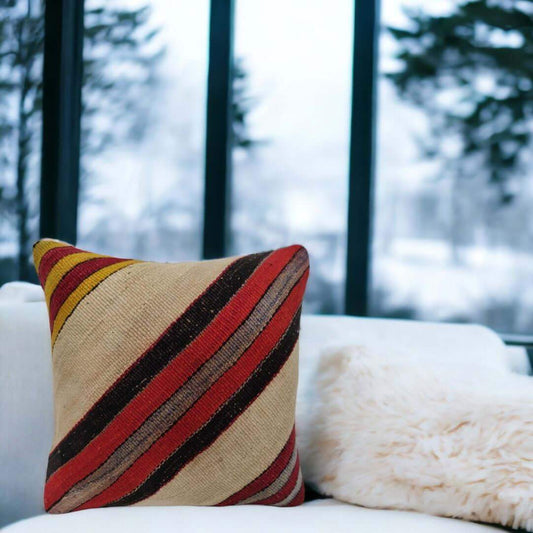 Vintage Kelim Kussenhoes -40x40 cm -4 - Hobbygaren