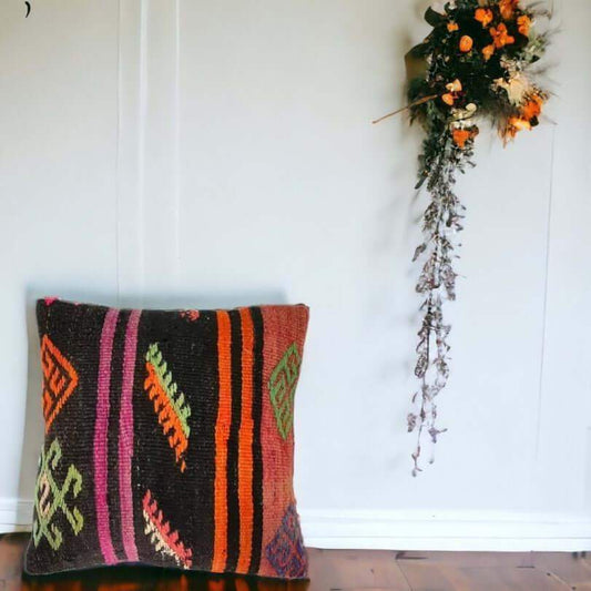 Vintage Kelim Kussenhoes -40x40 cm -11 - Hobbygaren