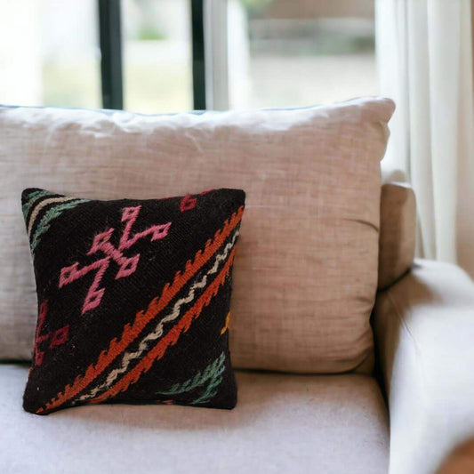 Vintage Kelim Kussenhoes -40x40 cm -8 - Hobbygaren