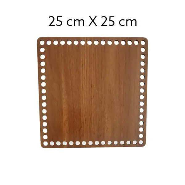 Houten Bodem-Vierkant-Bruin-25cmx25cm - Hobbygaren