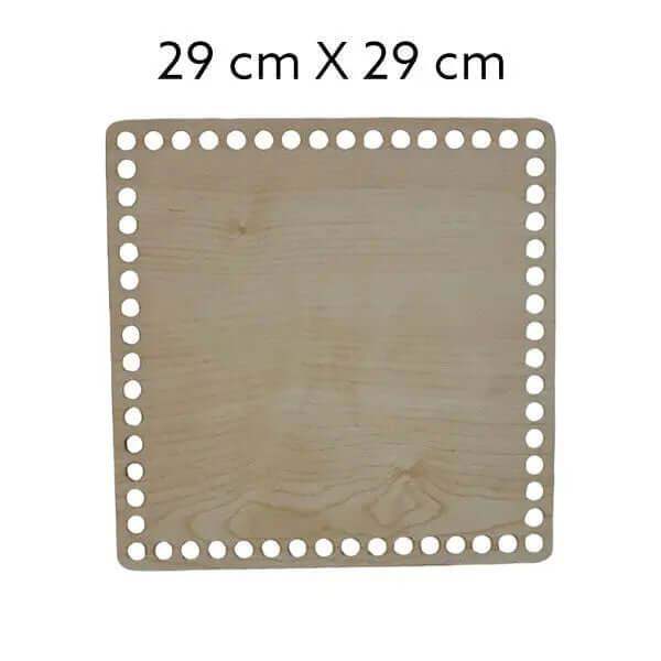 Houten Bodem-Vierkant-Naturel-29cmx29cm - Hobbygaren