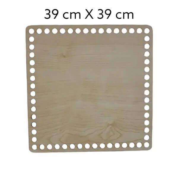 Houten Bodem-Vierkant-Naturel-39cmx39cm - Hobbygaren