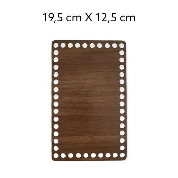 Houten Bodem-Rechthoek-Bruin-19,5cmx12,5cm - Hobbygaren