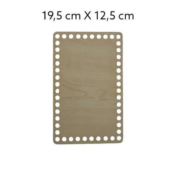 Houten Bodem-Rechthoek-Naturel-19,5cmx12,5cm - Hobbygaren