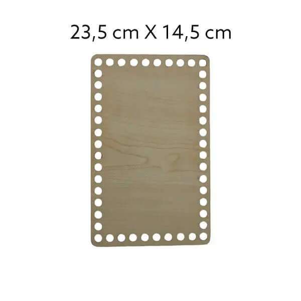 Houten Bodem-Rechthoek-Naturel-23,5cmx14,5cm - Hobbygaren