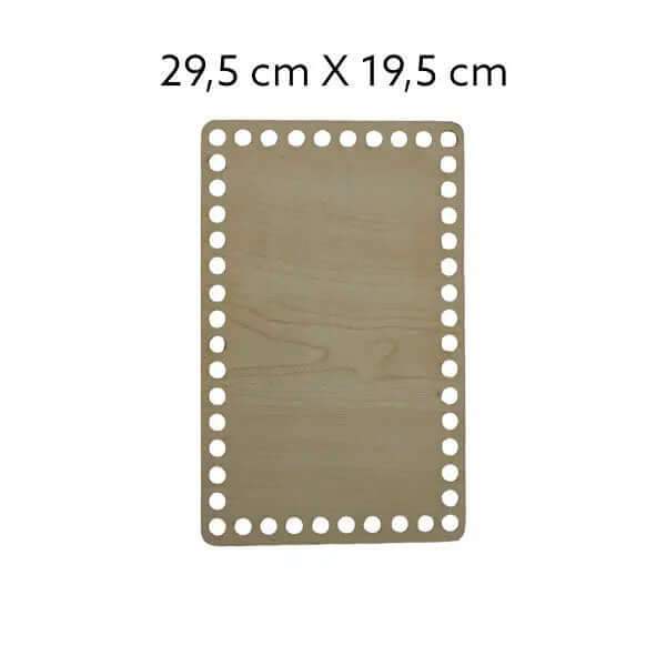Houten Bodem-Rechthoek-Naturel-29,5cmx19,5cm - Hobbygaren