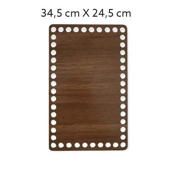 Houten Bodem-Rechthoek-Bruin-34,5cmx24,5cm - Hobbygaren