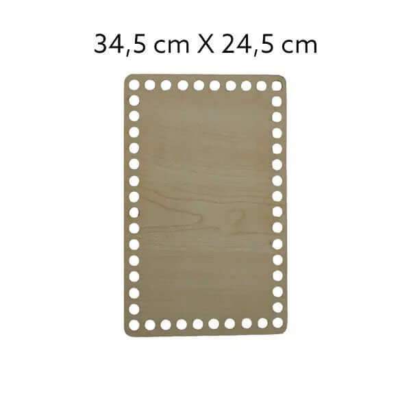Houten Bodem-Rechthoek-Naturel-34,5cmx24,5cm - Hobbygaren