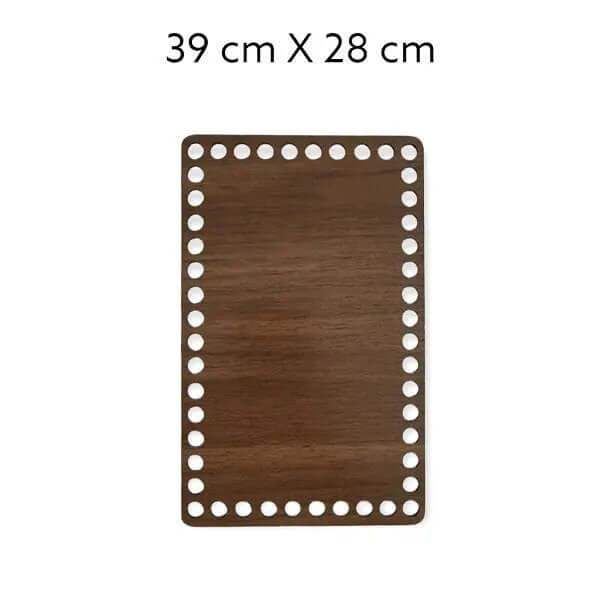 Houten Bodem-Rechthoek-Bruin-39cmx28cm - Hobbygaren