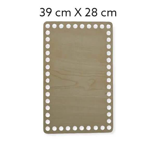 Houten Bodem-Rechthoek-Naturel-39cmx28cm - Hobbygaren