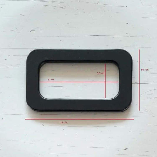 Houten Tashengsels- Rechthoek-Zwart - Hobbygaren