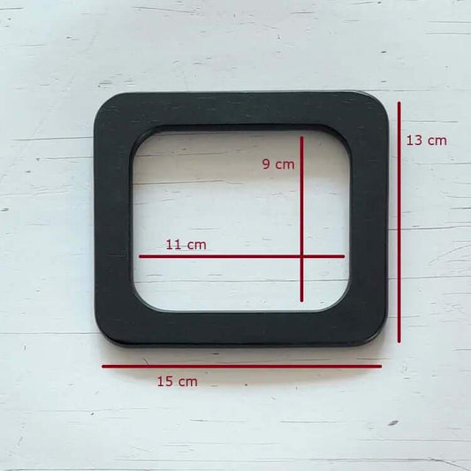 Houten Tashengsels- Vierkant-Zwart - Hobbygaren