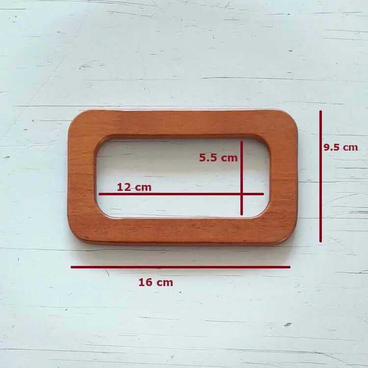 Houten Tashengsels- Rechthoek-Bruin - Hobbygaren