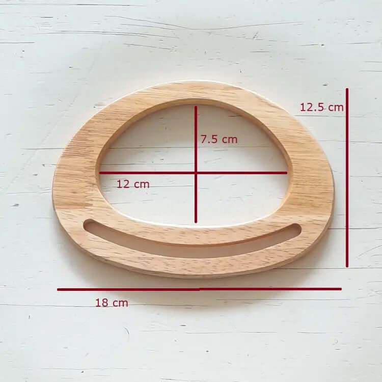 Houten Tashengsels- Ovaal-Naturel - Hobbygaren
