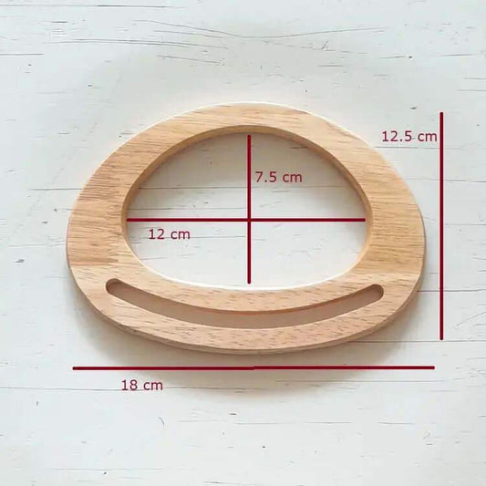Houten Tashengsels- Ovaal-Bruin - Hobbygaren