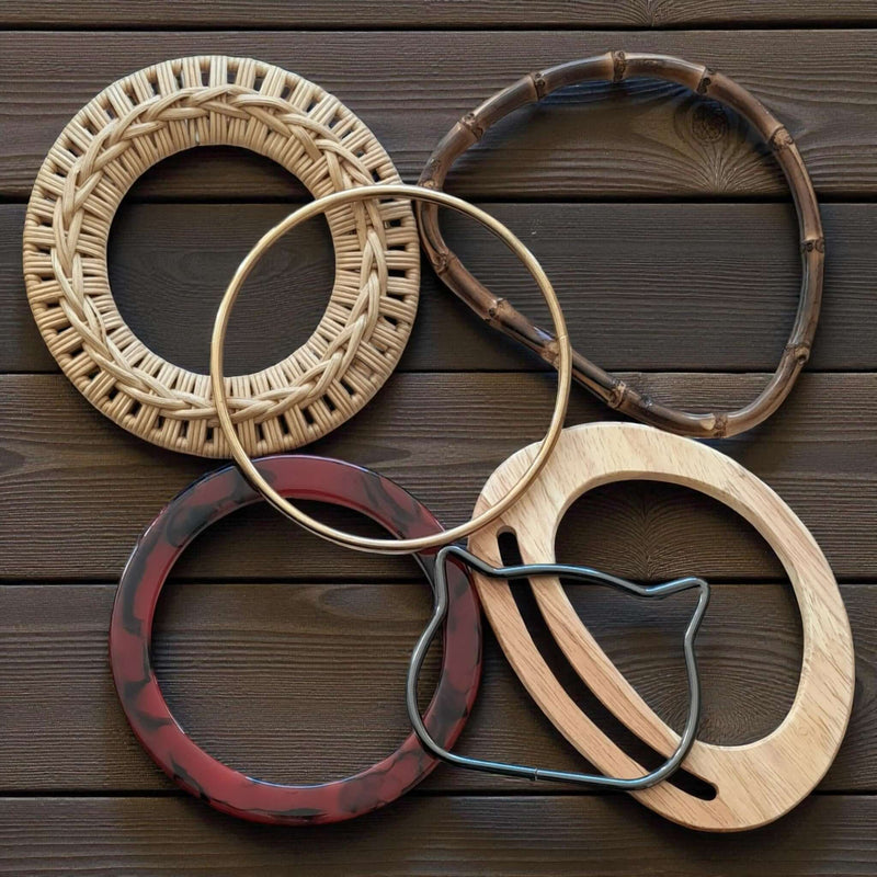Tas Handvatten Acryl, Hout, Bamboe en Metaal - Hobbygaren