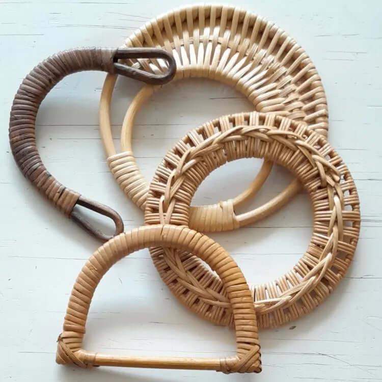 Verschillende ronde en half ronde bamboe handvatten van hobbbygaren.nl