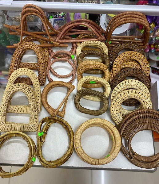 Bamboe/Rotan Tas Handvatten