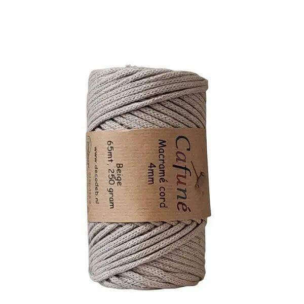 Cafuné Macrame Koord 4mm-Beige - Hobbygaren