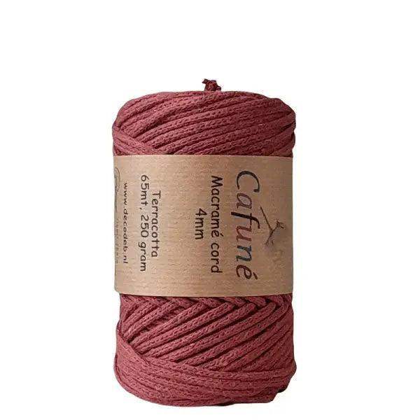 Cafuné Macrame Koord 4mm-Terracotta - Hobbygaren