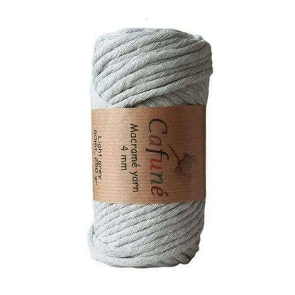 Cafuné Macrame Garen 4mm -Licht Grijs - Hobbygaren