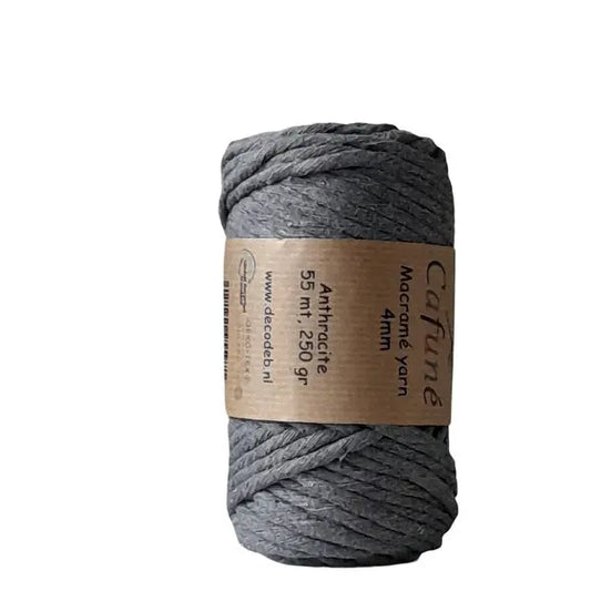 cafune macrame garen 4mm, enkele streng,