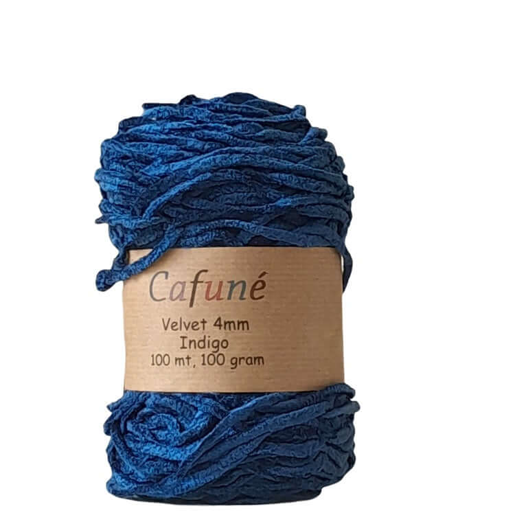 Chenille Garen indigo- hobbygaren