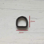 Metalen D-Ringen-Zwart Metaal - Hobbygaren