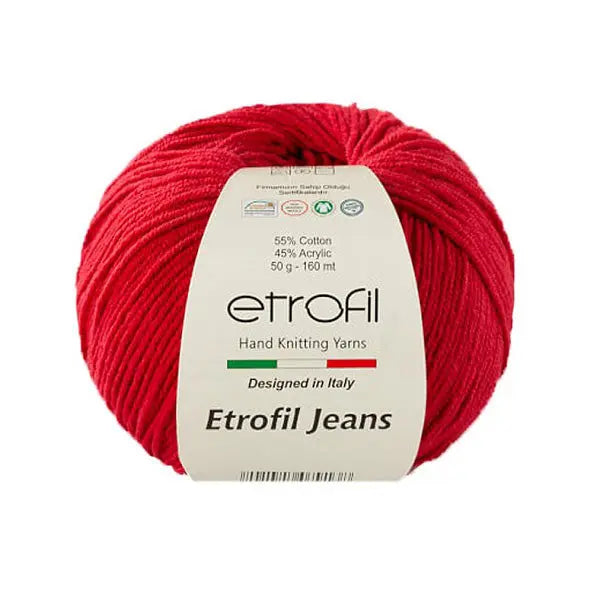 Etrofil Jeans haak garen-Rood 14