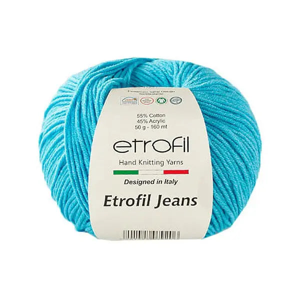 Etrofil Jeans haak garen-Aqua Blauw 21